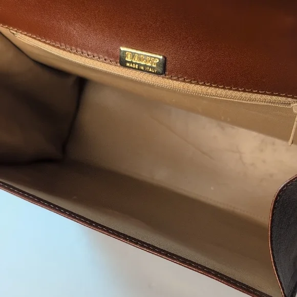 Bally Vintage Chestnut Brown Leather Top-Handle Satchel 1970's - Picture 10 of 14